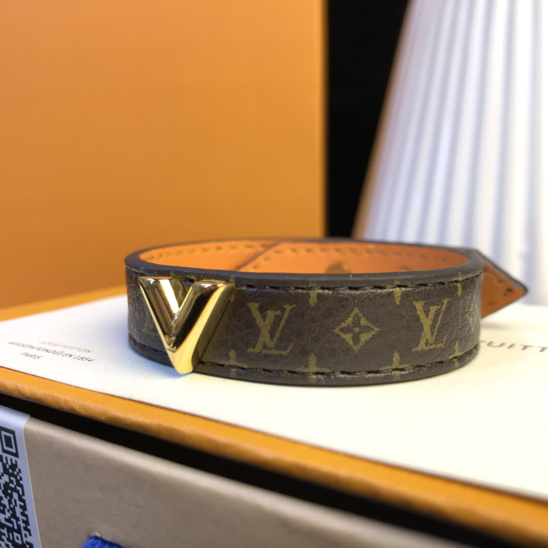 Louis Vuitton Monogram Leather Bracelet